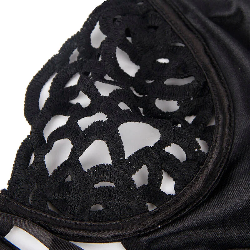 SUBBLIME - 954055 SEXY SPITZEN-BODY SCHWARZ S/M
