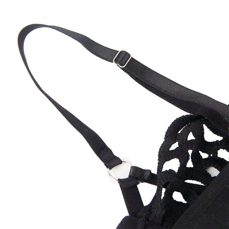 SUBBLIME - 954055 SEXY SPITZEN-BODY SCHWARZ S/M