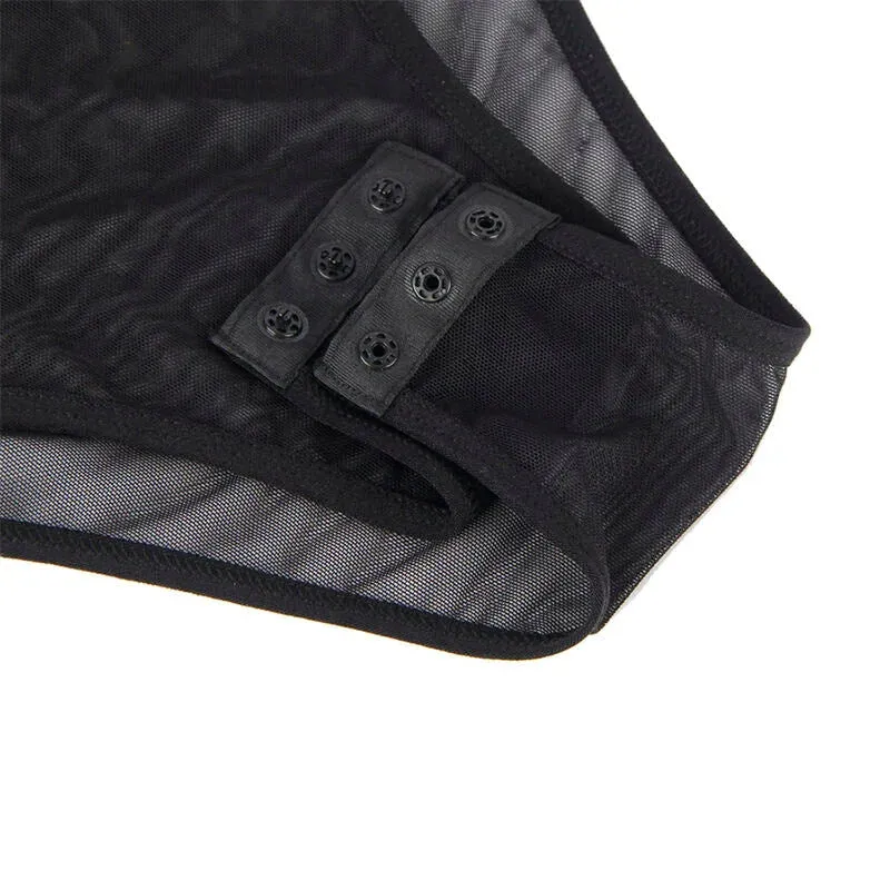 SUBBLIME - 954055 SEXY SPITZEN-BODY SCHWARZ S/M