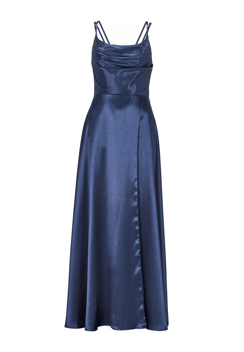 Satin-Abendkleid mit Gehschlitz