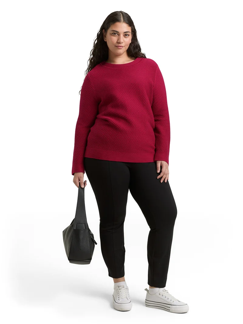 Plus Size - Loose Fit Strickpullover aus Baumwolle