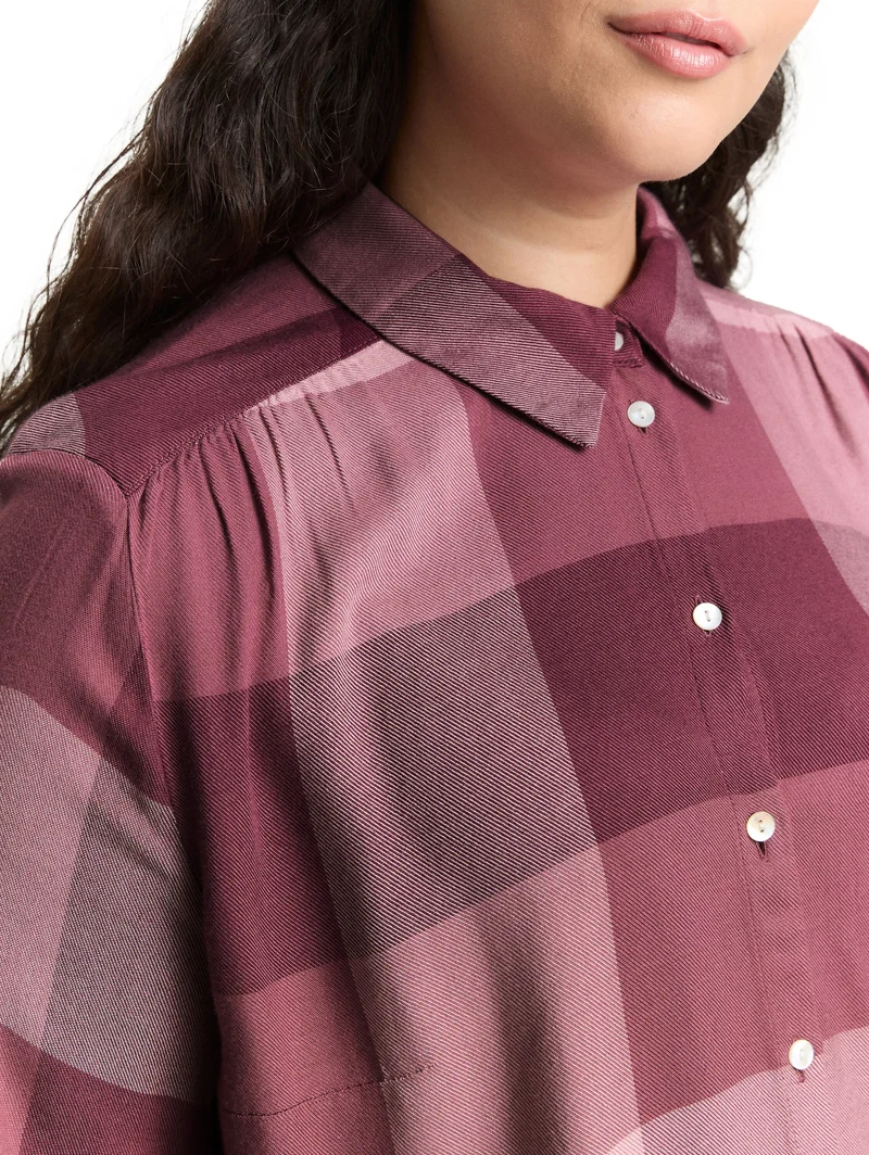 Plus Size - Hemdbluse mit Karomuster