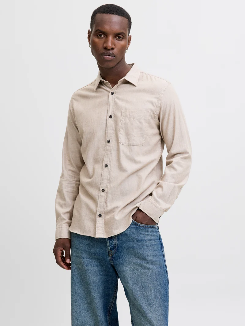 JJECLASSIC MELANGE SHIRT L/S NOOS