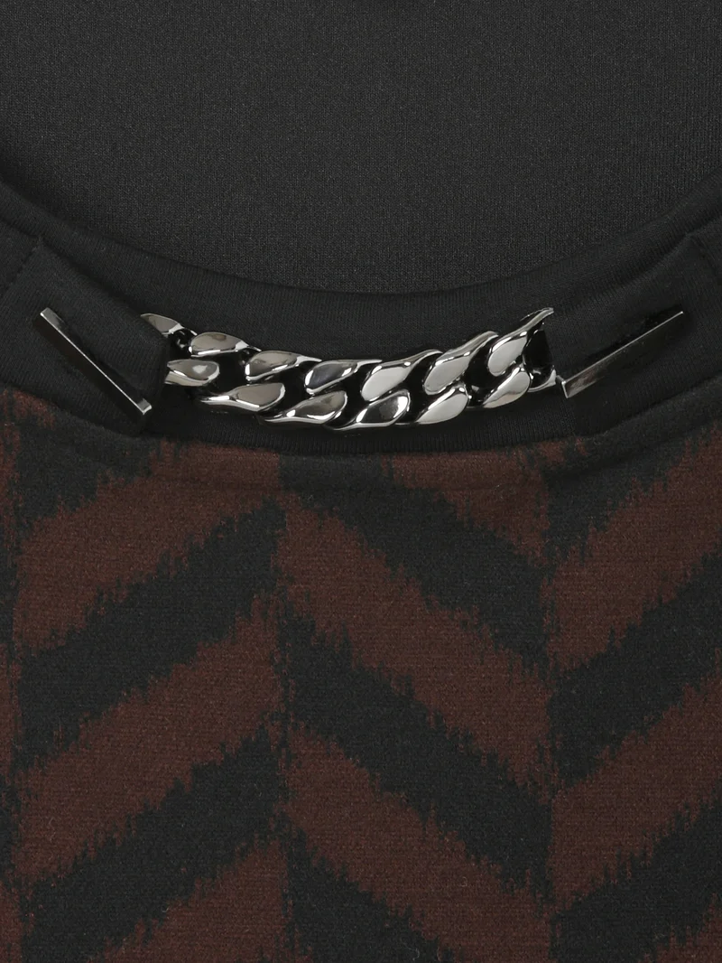 Sweatshirt Rundhals 3/4 Arm Kette