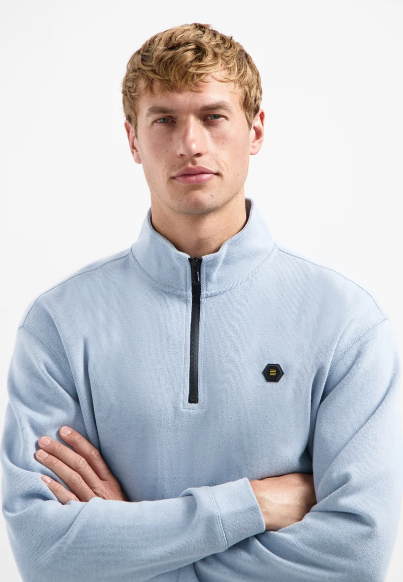 Sweater Half Zip Soft Rib Relaxed fit