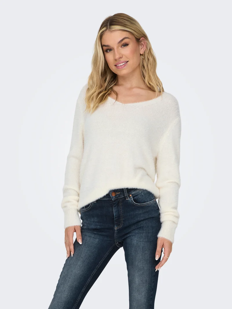 ONLELLA PIUMO LS V-NECK KNT