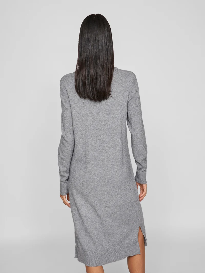 VIRIL CREW NECK L/S MIDI DRESS - NOOS