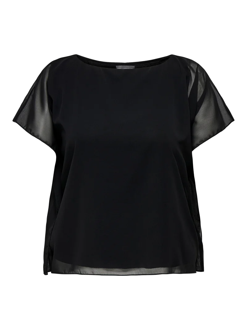 CARCOKO SS O-NECK TOP WVN