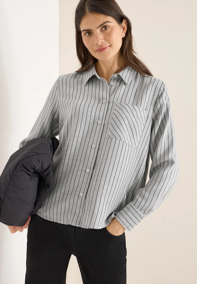 Streifen Flanell-Hemdbluse