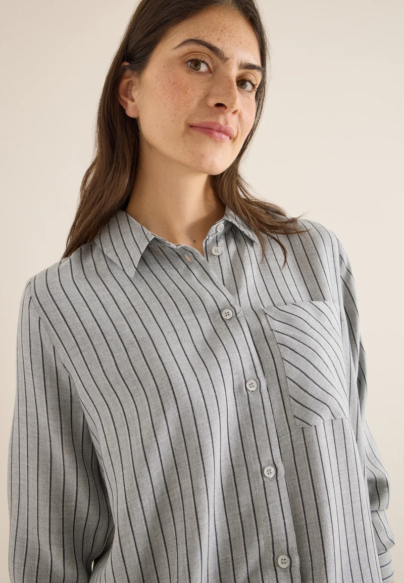 Streifen Flanell-Hemdbluse