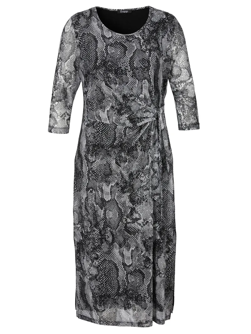 Kleid Rundhals 3/4 Arm Druck