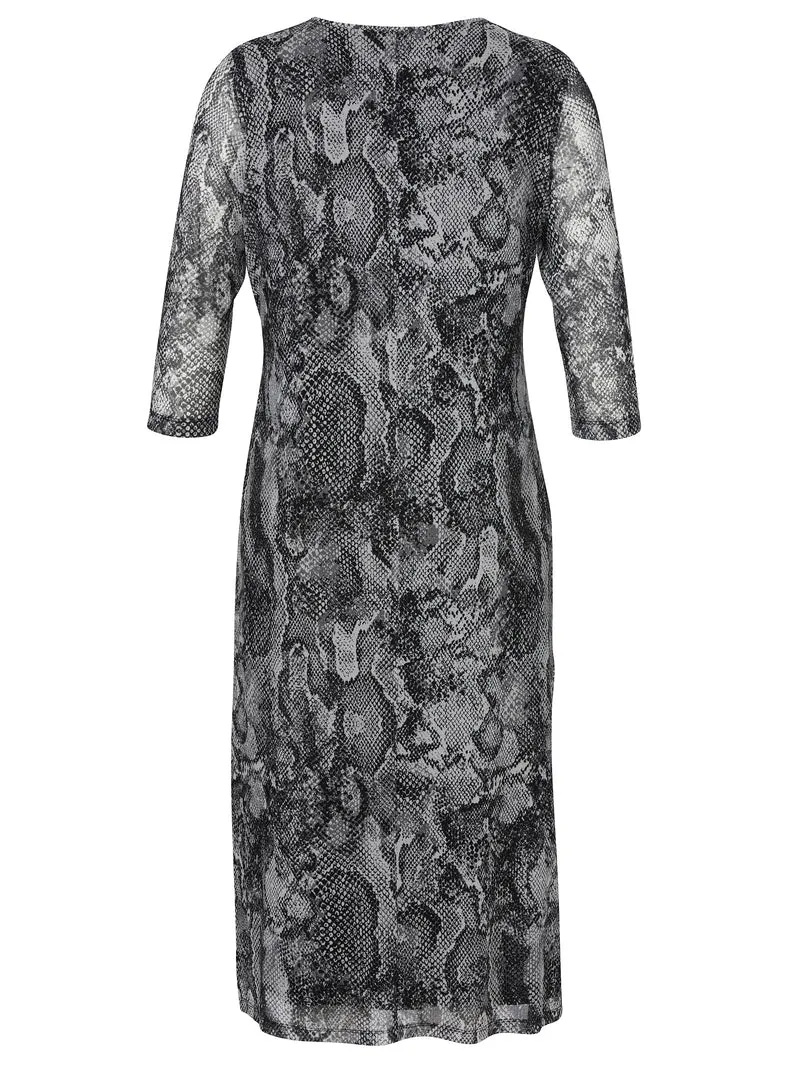 Kleid Rundhals 3/4 Arm Druck