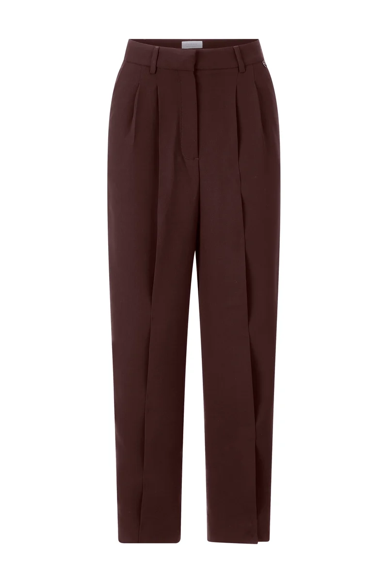 Cropped Wide Leg Pleated Pants