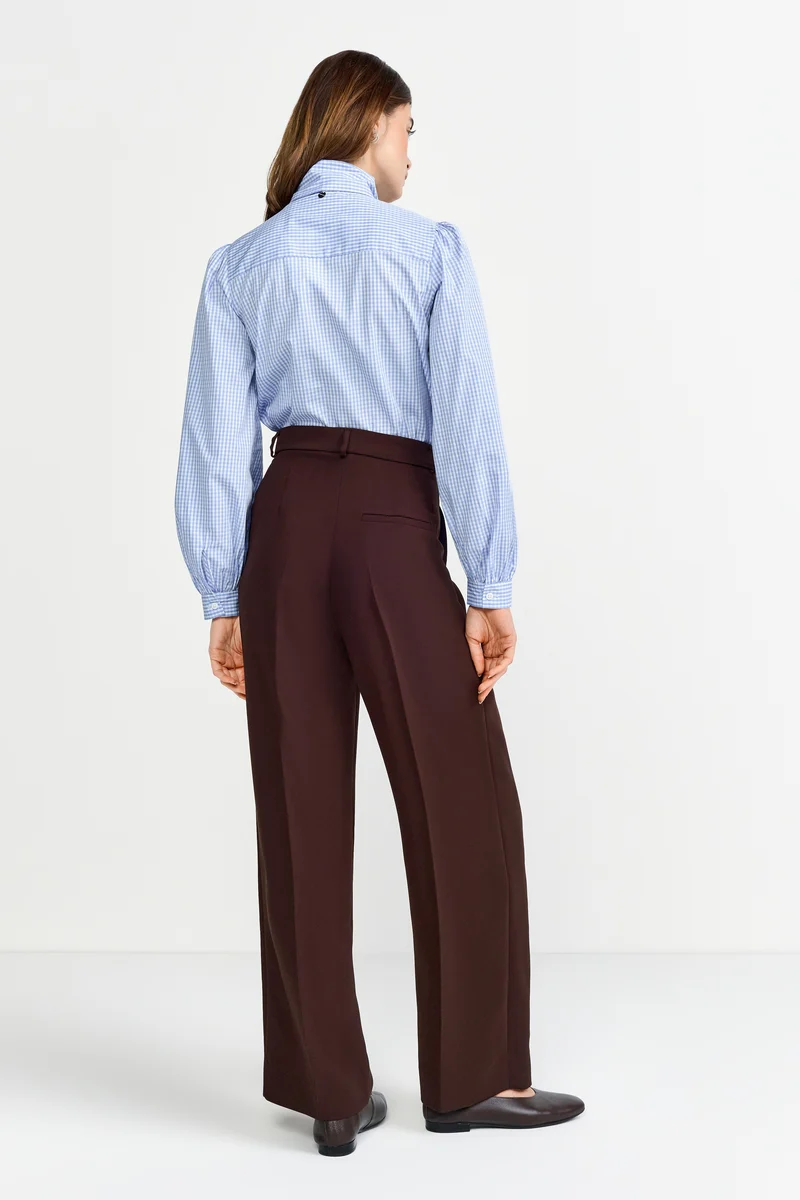 Cropped Wide Leg Pleated Pants