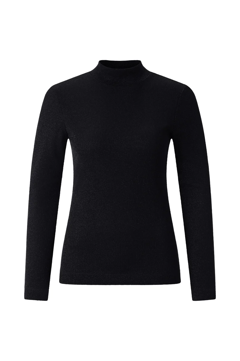 EV Glam Rib Turtle Longsleeve, black