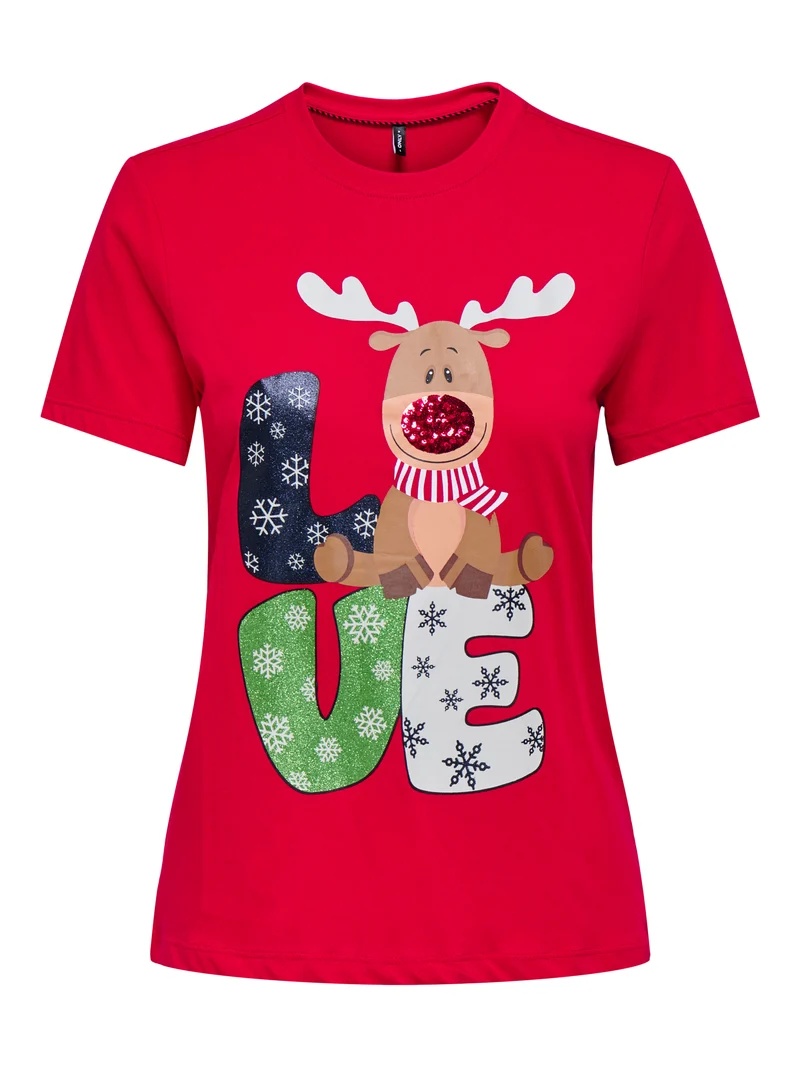 ONLXMAS LIFE YRSA CHRISTMAS S/S TOP JRS