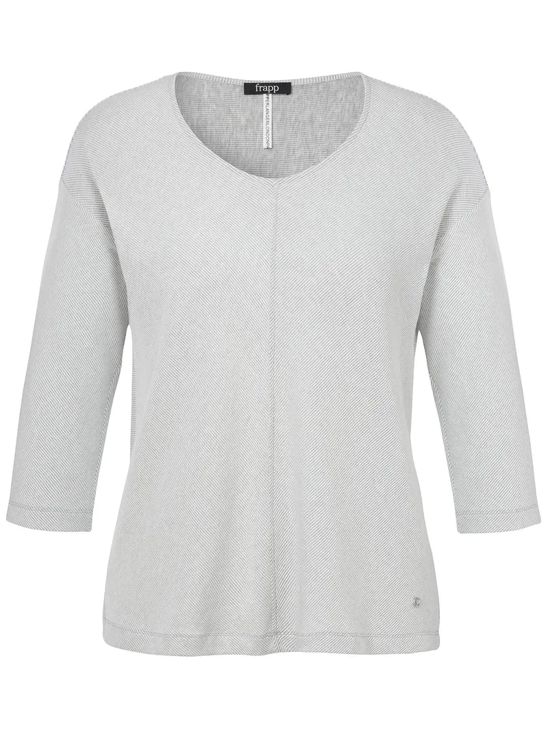 Sweatshirt V-Ausschnitt 3/4 Arm