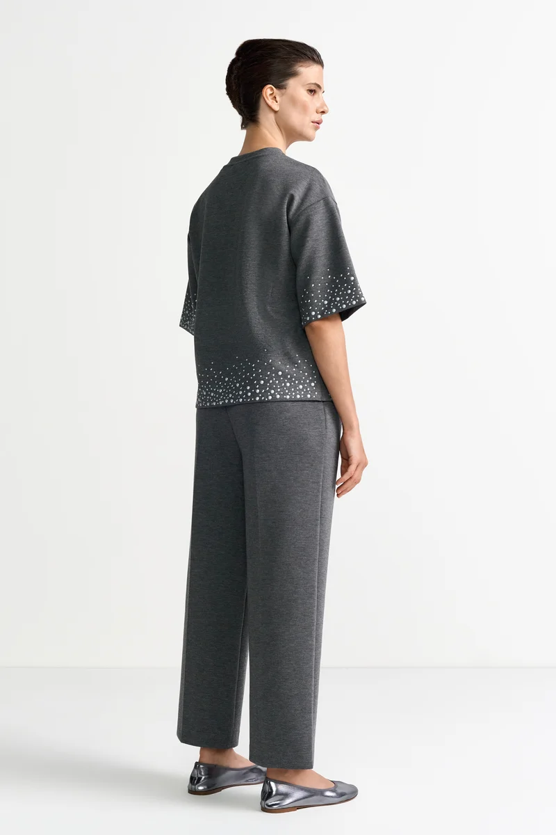 Scuba T-Shirt with Strass Appliaction