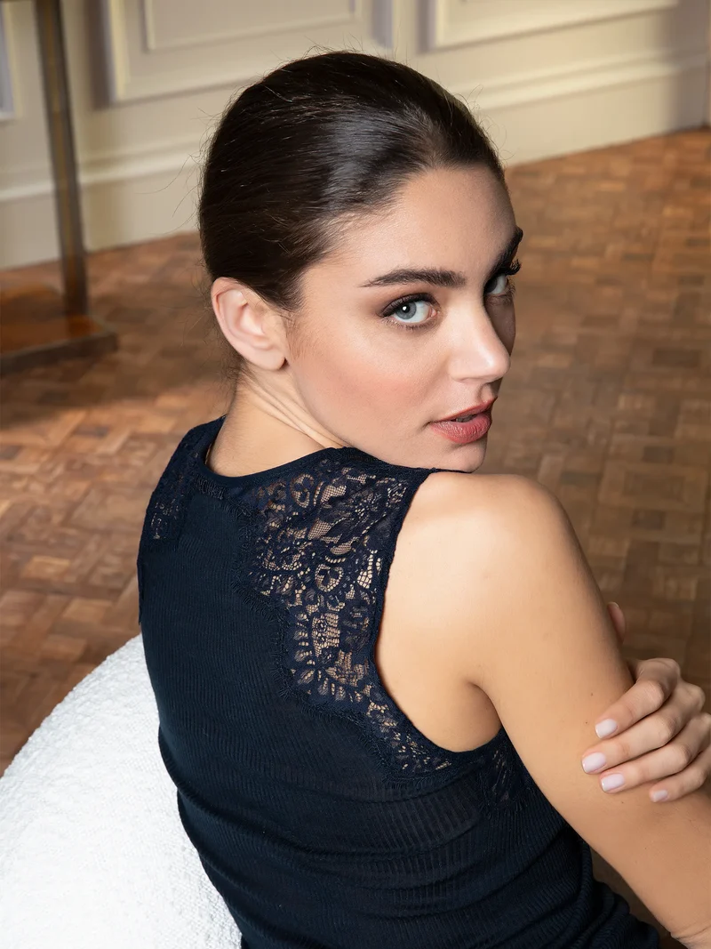 Lise Charmel - Plaisir Caresse Ärmelloses Top Pierre Bleue