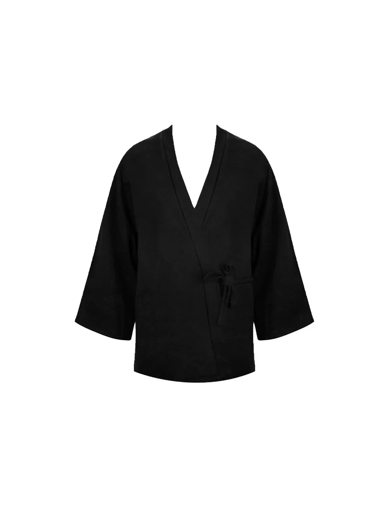 Antigel von Lise Charmel – Tressage Graphic Short Negligee Tressage Noir