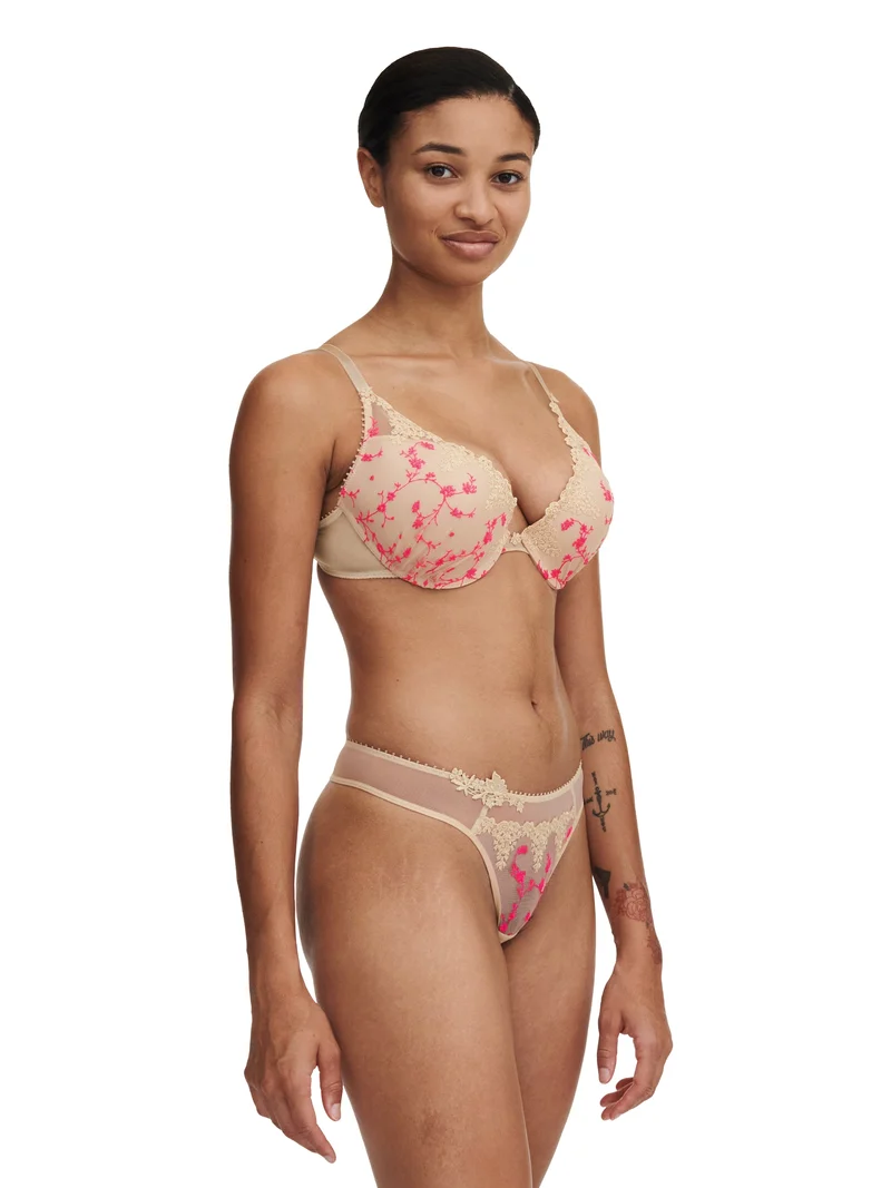 Passionata White Nights Push-Up-BH - Düne / Fluo Pink