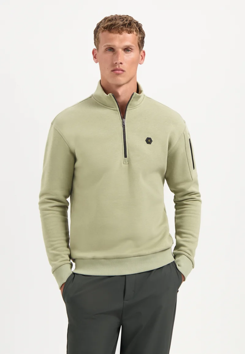 Sweater Half Zip Brushed