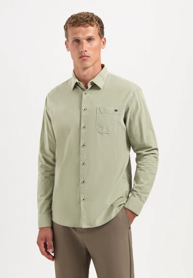 Shirt Solid Fine Herringbone