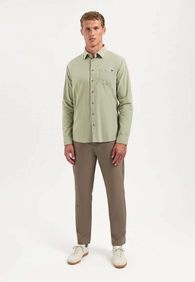 Shirt Solid Fine Herringbone