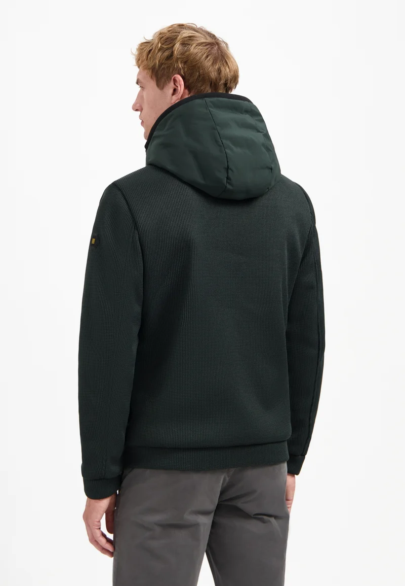 Jacket Short Fit Sealed Hooded Knitted Mix