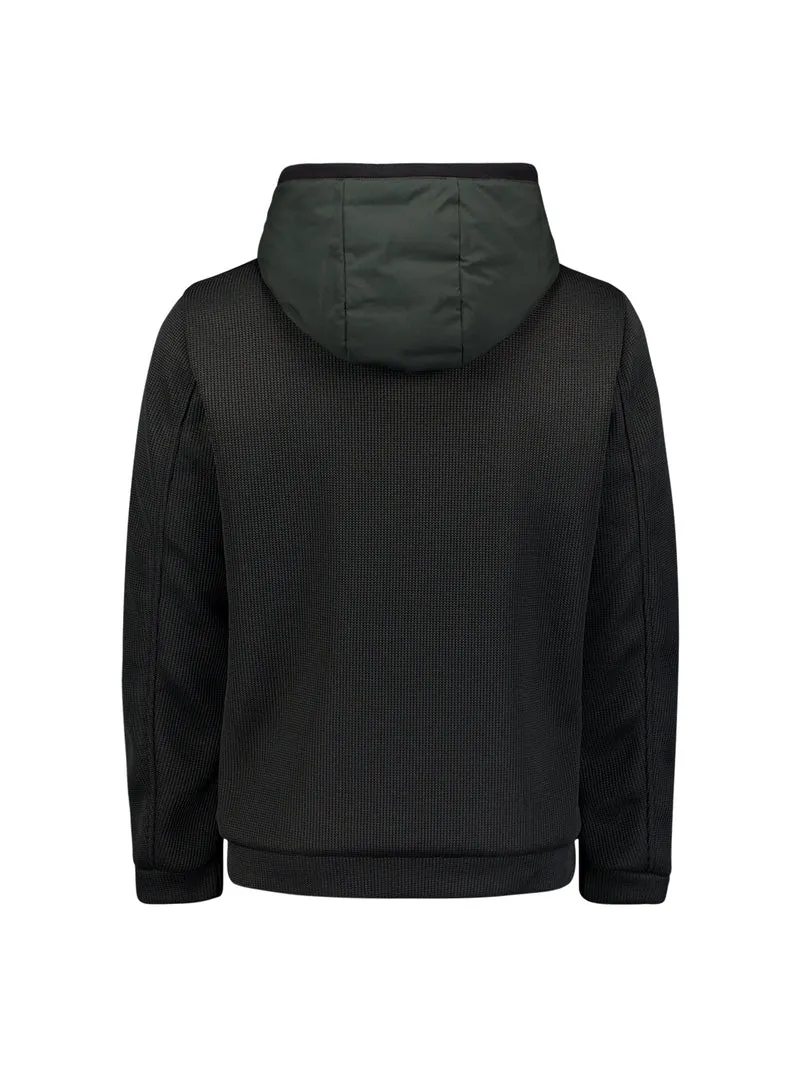 Jacket Short Fit Sealed Hooded Knitted Mix