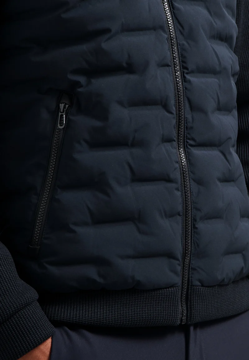 Jacket Short Fit Sealed Hooded Knitted Mix