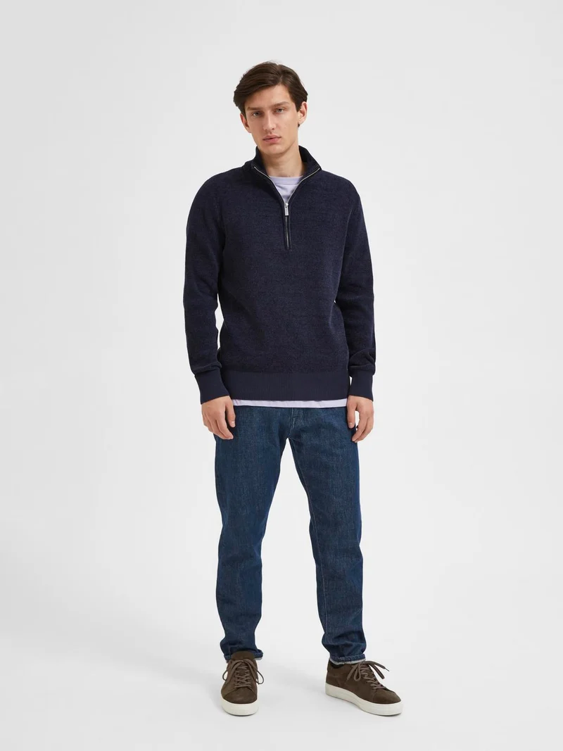SLHRODNEY LS HIGH NECK HALF ZIP