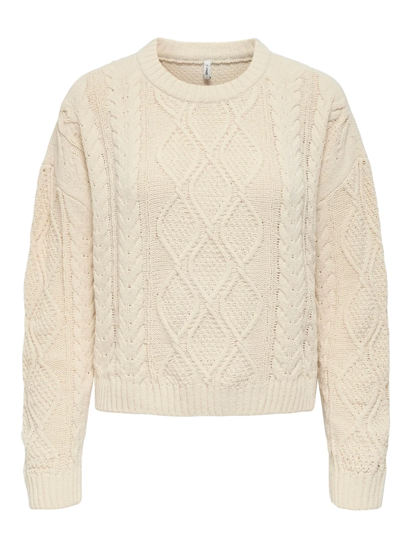 ONLELLY LIFE LS CABLE O-NECK CC KNT