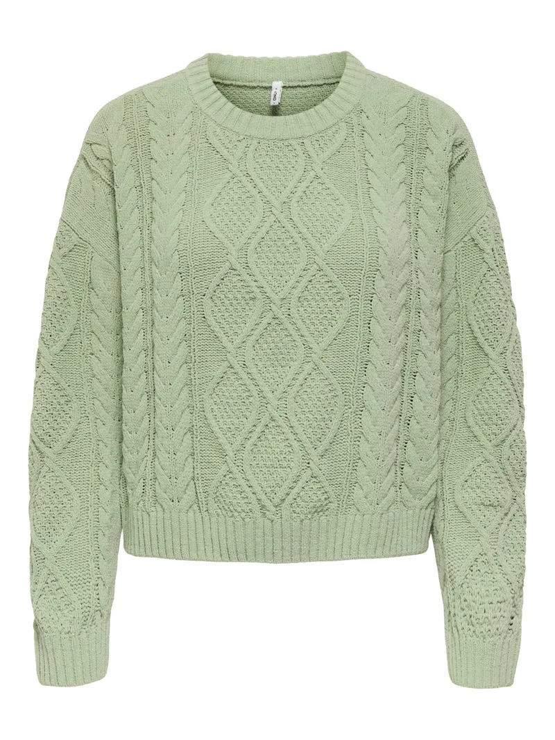 ONLELLY LIFE LS CABLE O-NECK CC KNT