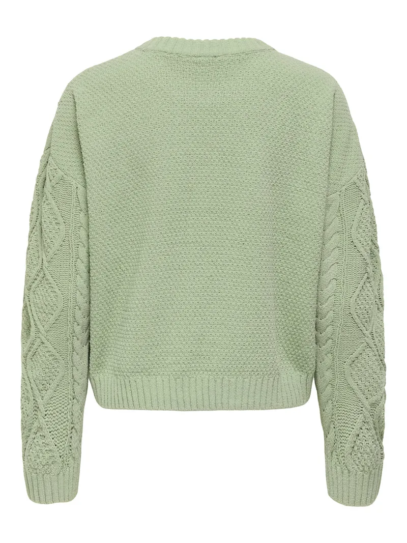 ONLELLY LIFE LS CABLE O-NECK CC KNT