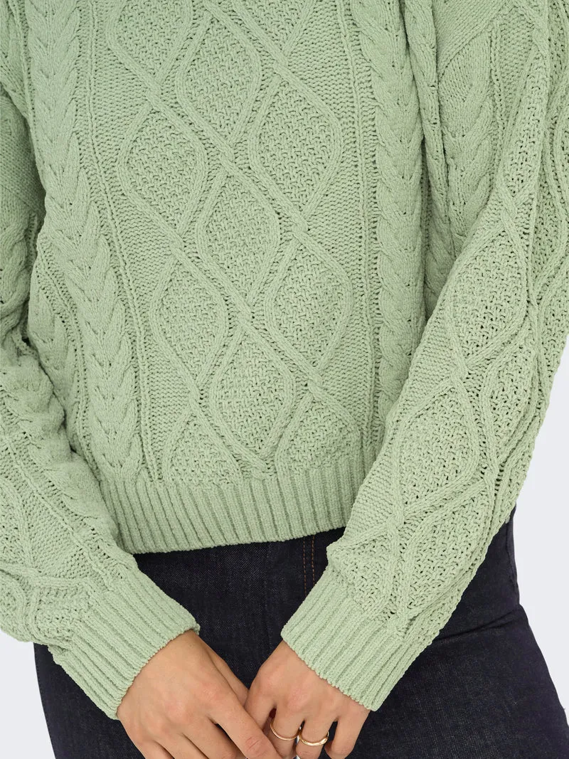 ONLELLY LIFE LS CABLE O-NECK CC KNT