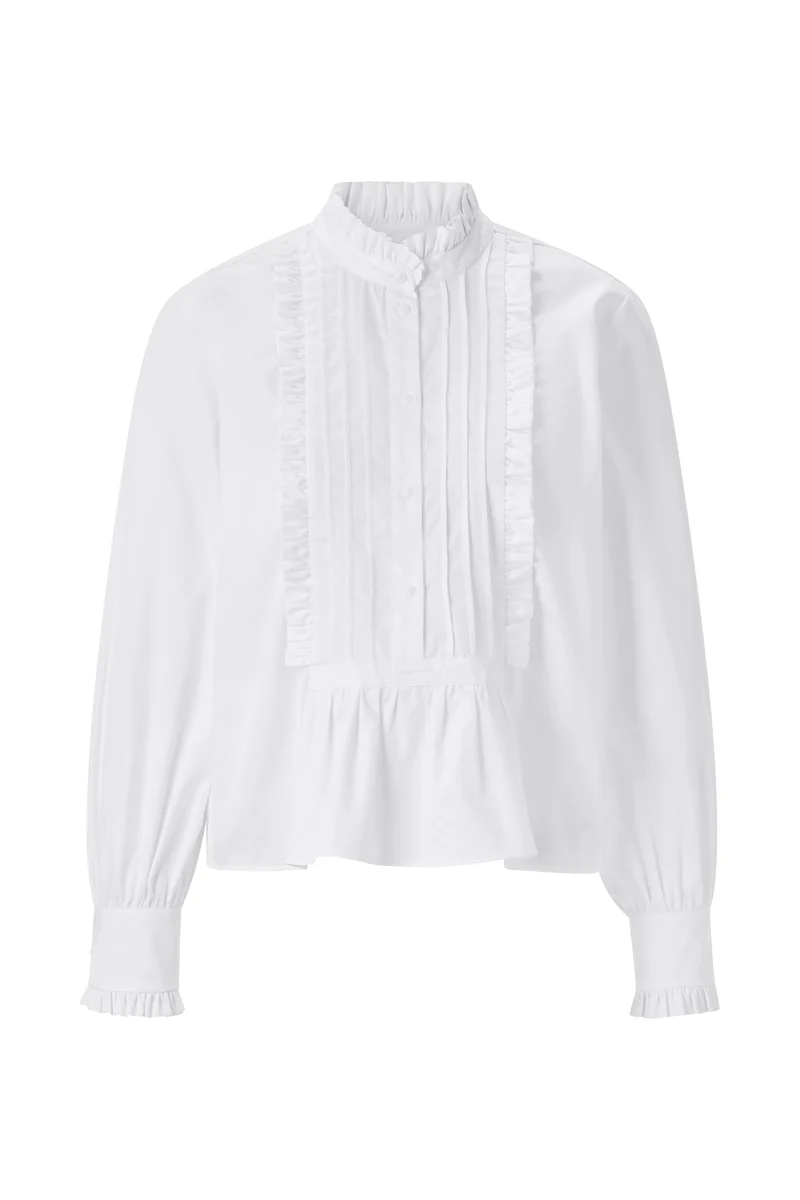 Cotton Ruffle Blouse