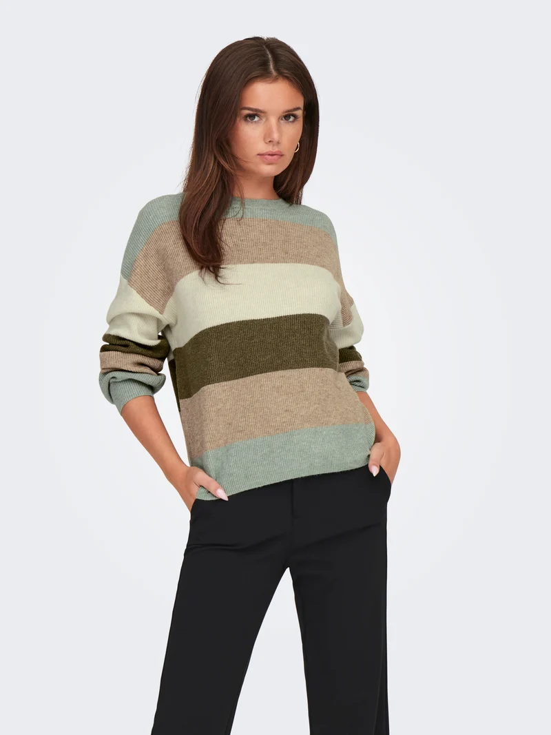 ONLATIA LIFE L/S STRIPE PULLOV KNT NOOS