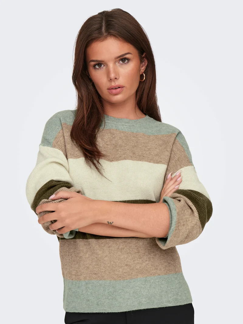 ONLATIA LIFE L/S STRIPE PULLOV KNT NOOS