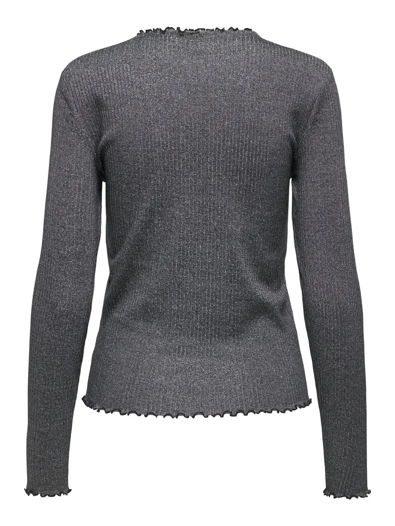 ONLEMMA LIFE LS GLITTER TOP JRS NOOS