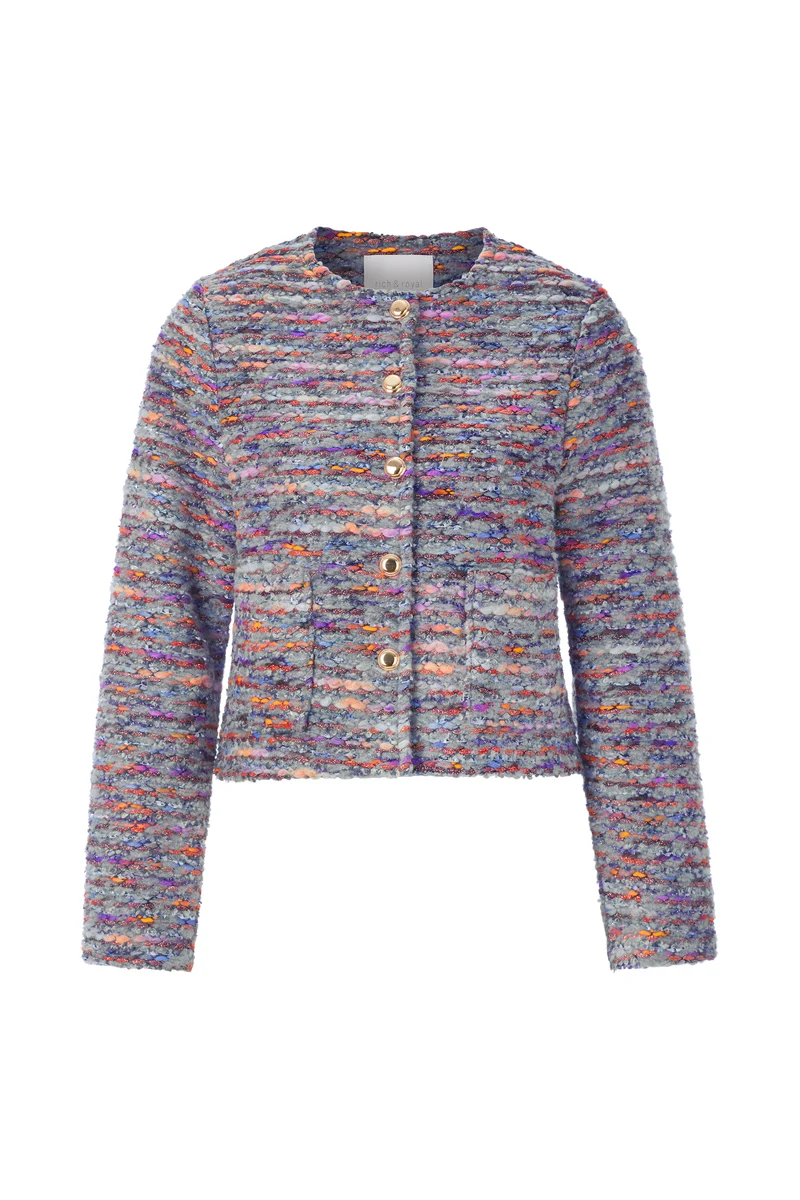 Hooded Bouclé Jacket
