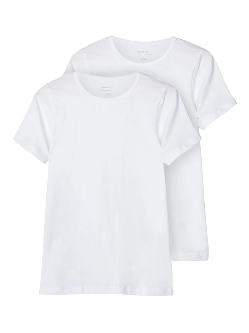 NKMT-SHIRT SLIM 2P SOLID WHITE NOOS