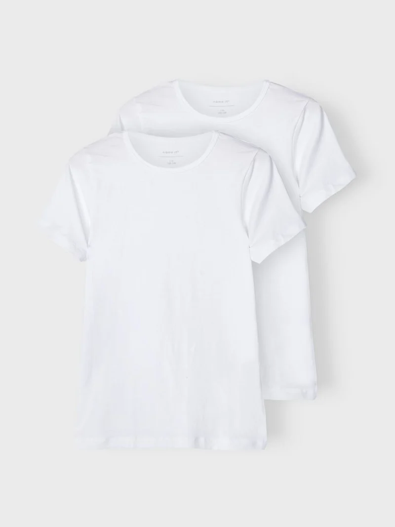 NKMT-SHIRT SLIM 2P SOLID WHITE NOOS