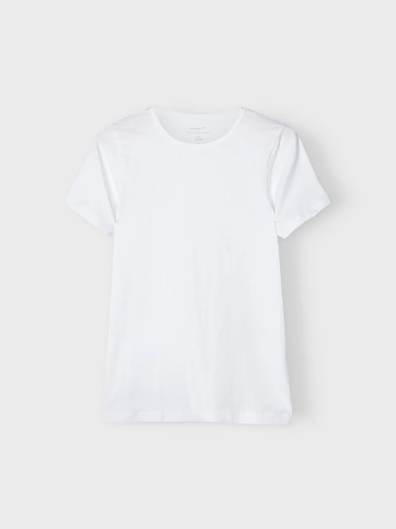 NKMT-SHIRT SLIM 2P SOLID WHITE NOOS