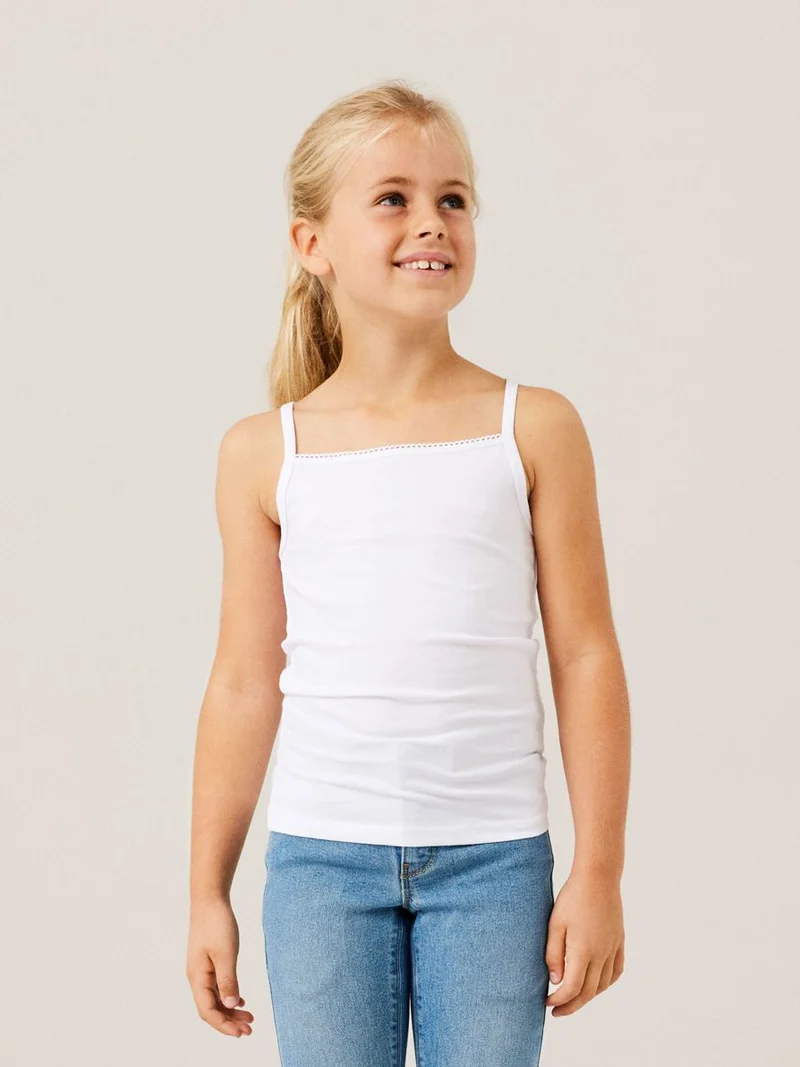 NKFSTRAP TOP 2P SOLID BRIGHT WHITE NOOS