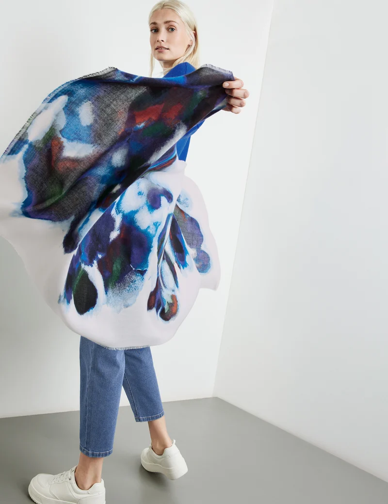 Leichter Schal mit Print