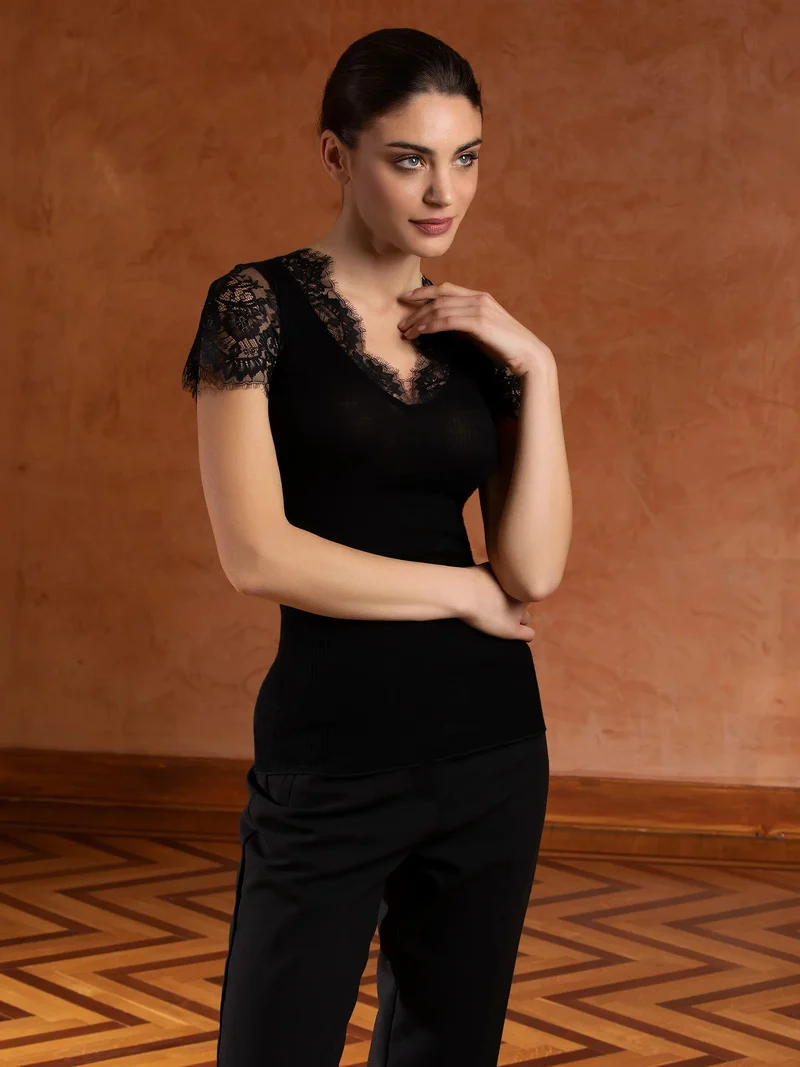 Lise Charmel - Plaisir Caresse Kurzarm-Top Noir