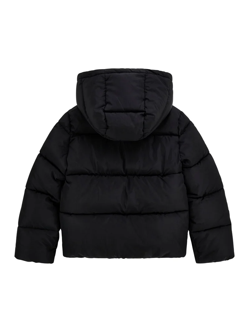 HOODED PADDED LS PUFFER W/ZIP