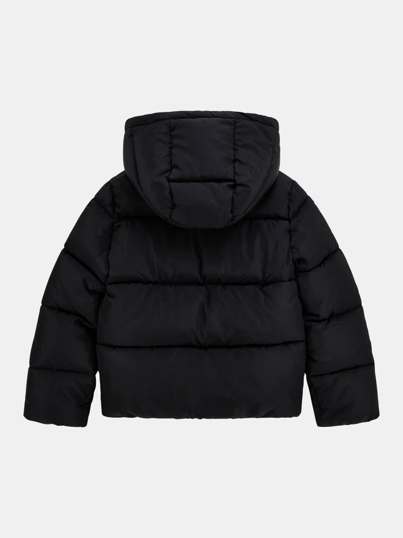 HOODED PADDED LS PUFFER W/ZIP
