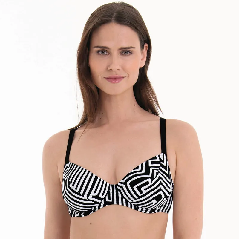 Rosa Faia Bademode – Style Celine Top Bikinioberteil Schwarz